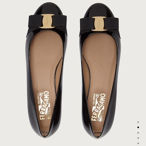 Salvatore Ferragamo Shoes - Salvatore ferragamo flats size 7B worn once leather black